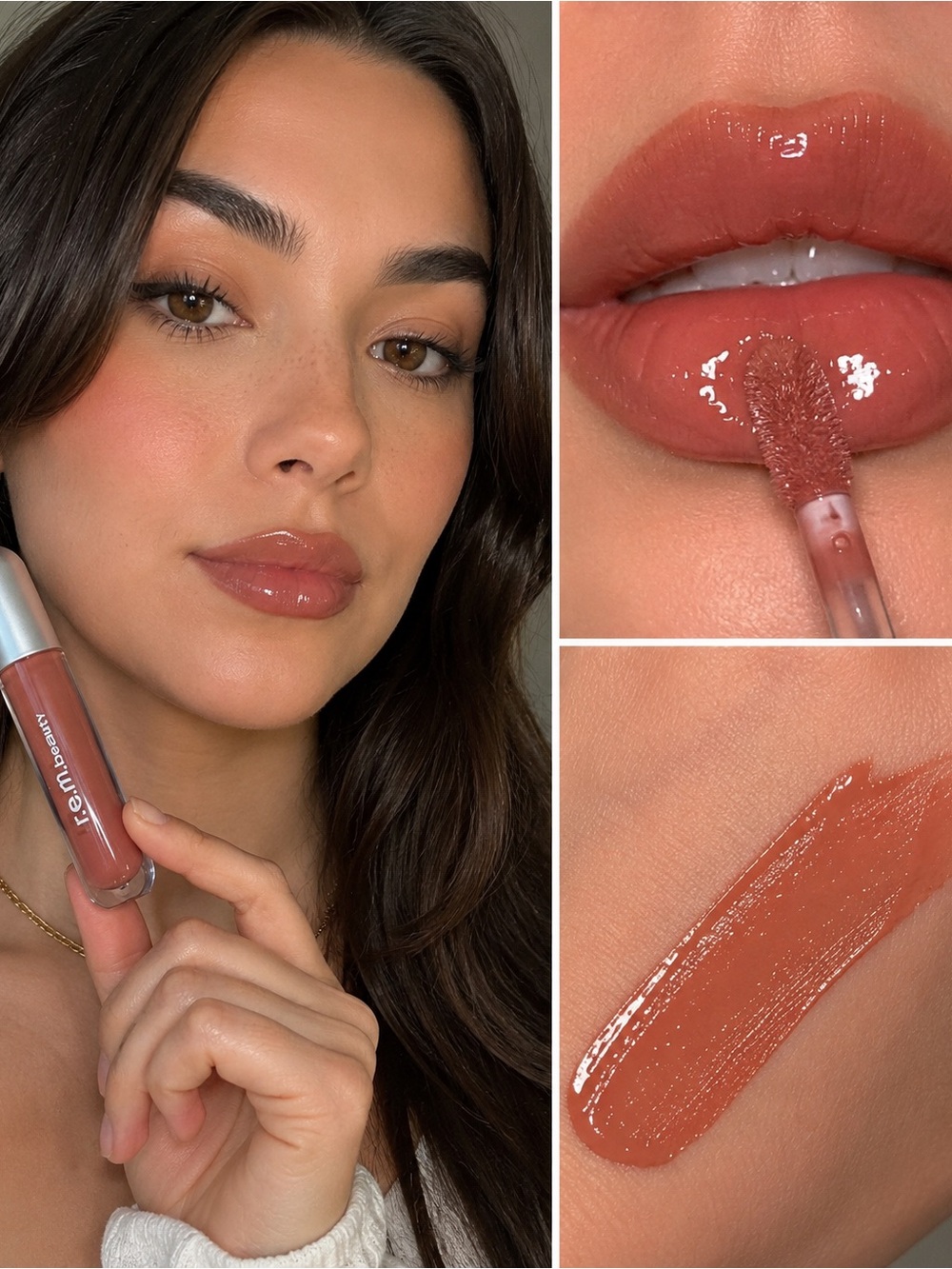 f.e.m. beauty Nude Brown Lip Gloss - Sheer High-Shine Balm